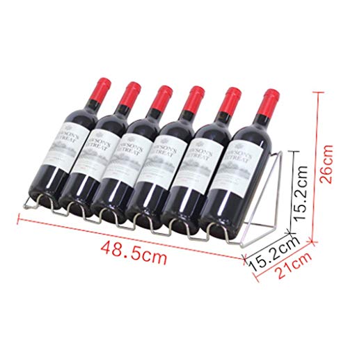 Soporte metálico para 4 botellas de vino miniatura 2