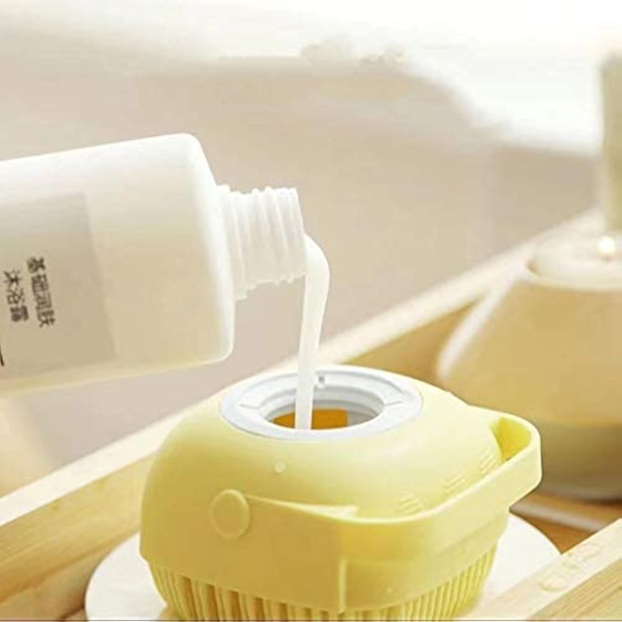2 Pcs Combo Silicone Soft Bath Body Brush Set