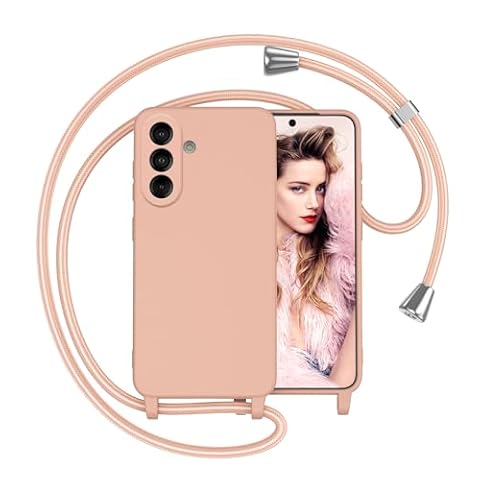 Yichxu Etui na telefon komórkowy Samsung Galaxy A56 5G, etui z tasiemką, do zawieszenia, ze sznurkiem na szyję, odporne na uderzenia, zarysowania, etui ochronne z łańcuszkiem, miękki silikon TPU do