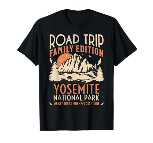 Yosemite US National Park Family Road Trip Vacation T-Shirt
