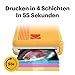 KODAK Mini 2 Retro 5,3 x 8,6 cm tragbarer Fotodrucker, 38 Blatt, Bluetooth-Smartphone-Drucker für iPhone und Android, sofortige Farbdrucke, 4-Pass-Farbsublimation