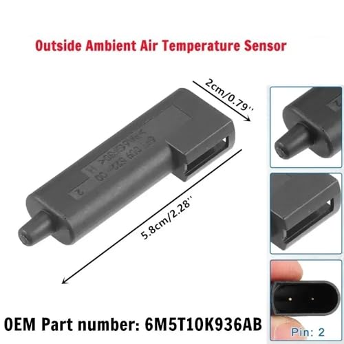 Sensor temperatura exterior 6M5T10K936AB compatible con coche Kuga MK1 MK2 C-MAX 3