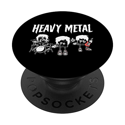 Camiseta de tabla periódica Heavy Metals Chemistry Pun PopSockets PopGrip Adhesivo