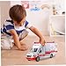 Jeorywoet Ambulance Toy for Kids 3+, Plastic Toy Ambulance with Flashing Lights and Siren Sounds, Realistic Toy Vehicle with Friction Powered Wheels Ambulance Toy