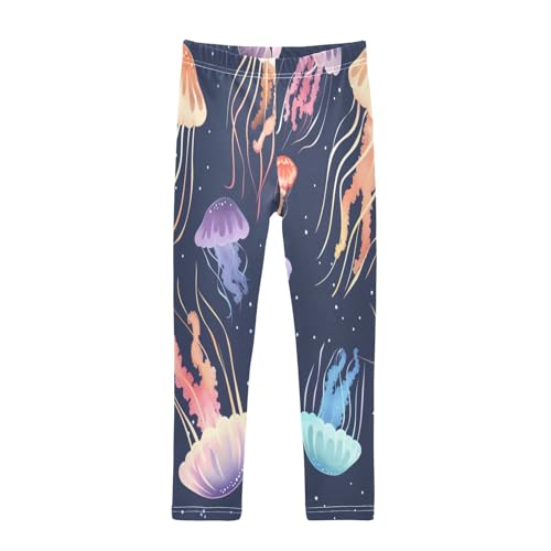 Bolaz Toddler Girls Leggings Printed Yoga Pants Leggings Benthic Fauna Jellyfish for Kids