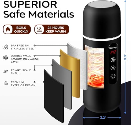 Image of Electric Travel Kettle,12V /24V Car Coffee Warmer Kettle