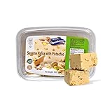 Sesame Halva with Pistachio – Delicious Sweet Israeli Snacks Sesame Tahini Treat Bars for Melt-in-Your Mouth Delight – Perfect Halva Pistachio for Any Occasion – Vegan, Kosher – 16OZ (454g)
