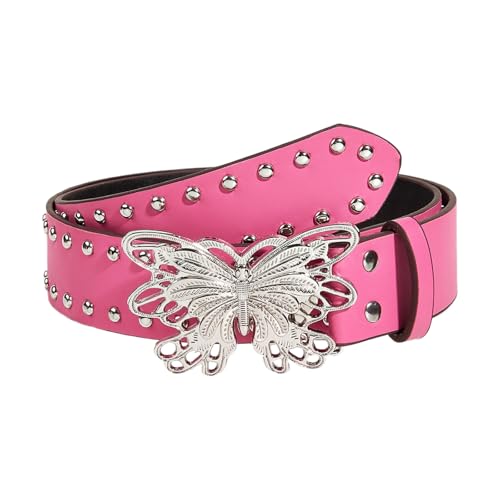 Butterfly Snap Buckle Studded Rivet Belts Decorations American Fashionable Jeans Pants Dresses for Women