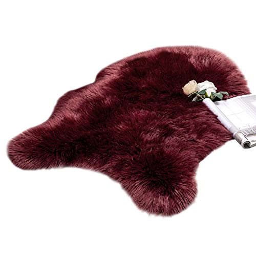 MIULEE Faux Fell Teppich Flauschig Weiche Warm Modern,Bodenmatte Sofa Matte Kunstfell Dekofell...
