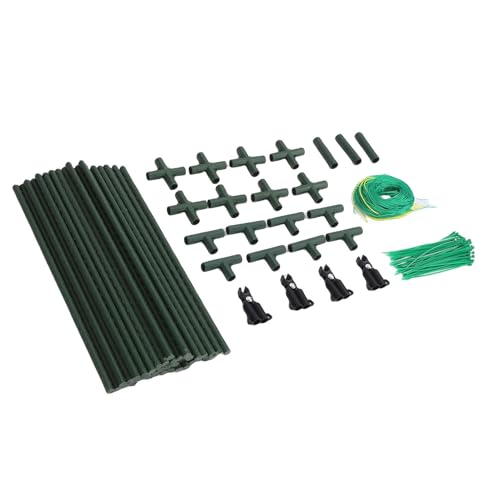 Support pour plantes de concombre anti-vent cadre en acier vert pour potager robuste - 4