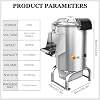 Table Standing Multi-Functional Potato Peeling Machine, Stainless Steel Kitchen Fruit and Vegetable Electric Peeler