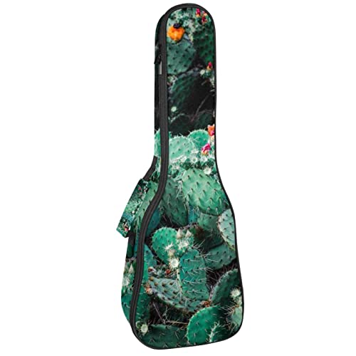 Sac de transport étanche pour ukulélé ténor à motif cactus botanique