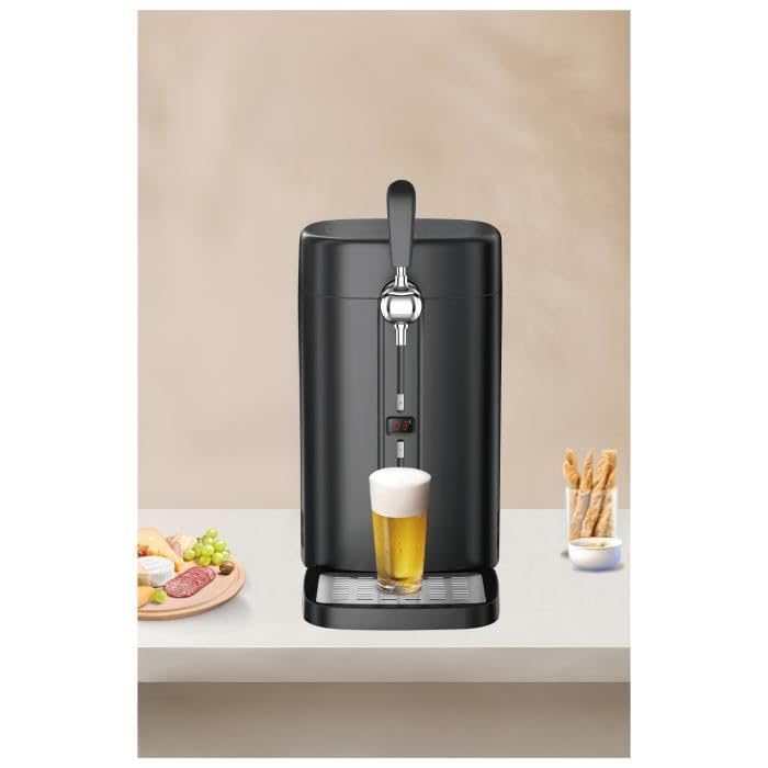 CONTINENTAL EDISON Tireuse à bière 5L CEMB5B4 Noir 60W Compatible fûts 5L
