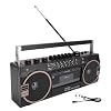 Cassette Tape Player Bluetooth, Cassette Player AM FM SW Radio Stereo, Tape Player Recorder with Speaker and Earphone Jack, USB, TF Card Player, for Daily (Black)