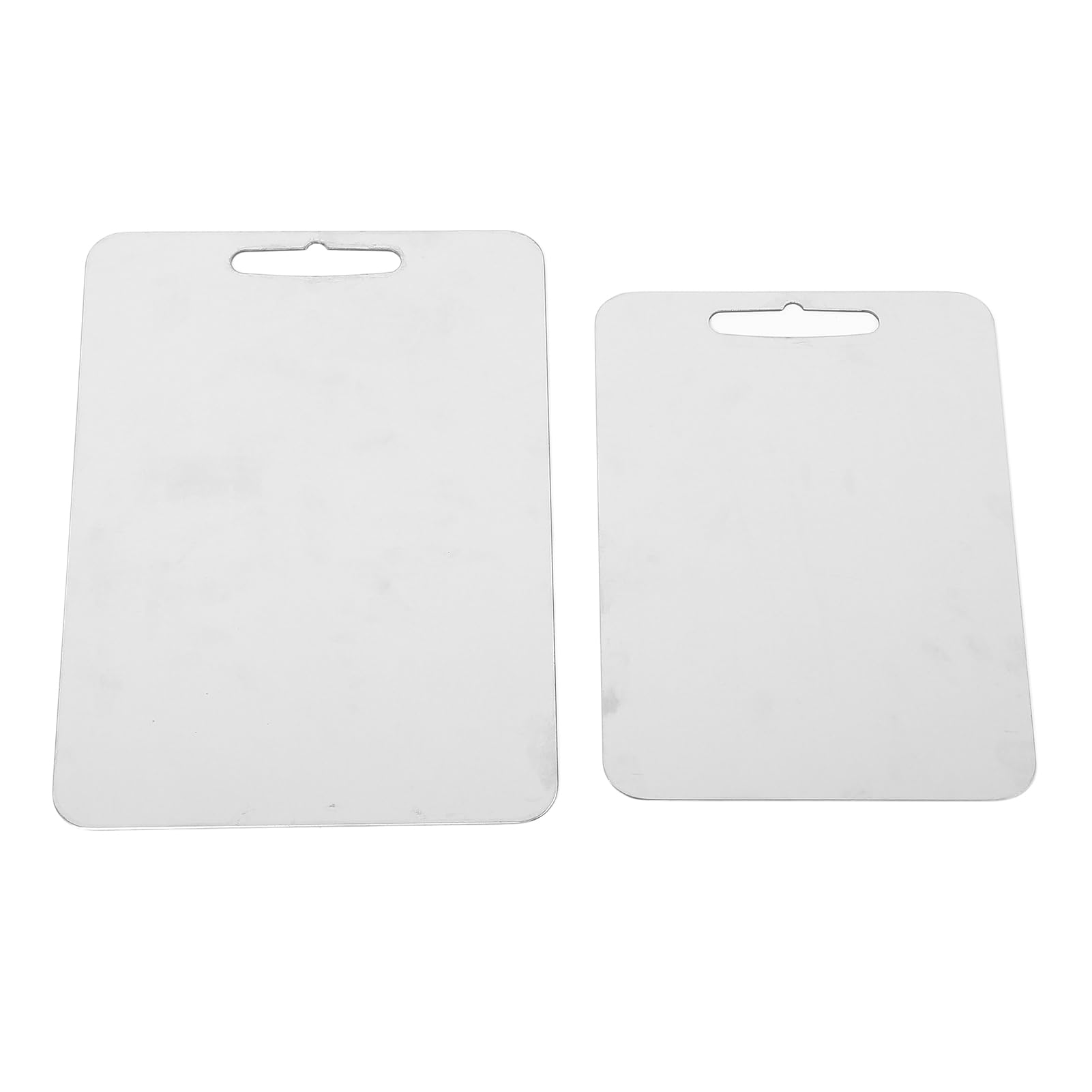 Set di 2 taglieri in acciaio inox, multifunzionali, per cucina e ristorante, facile da pulire, ideale per la preparazione di cibi e pasti