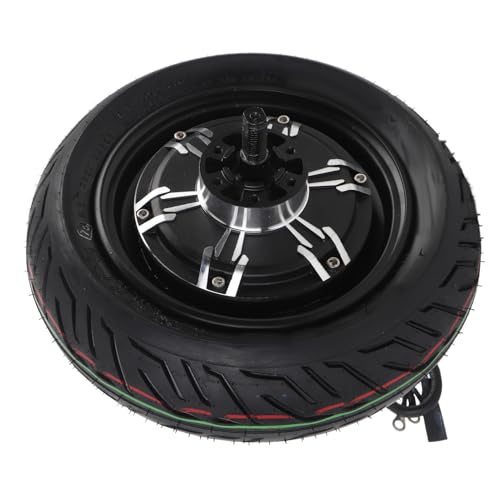 Maqulae 10 Inch Aluminum Alloy Wheel Hub Motor 48V-72V 800W-2000W High Torsion IPX6 for Electric Scooter Motorcycle Balance Car with Shock Absorption Inflatable Tire