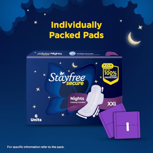 Stayfree Secure Night Sanitary Napkins for Women (98 Pads), Combo Offer pack Buy 80 Pads Get 18 Pads - Image 7