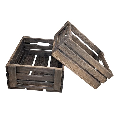 ARTAWEIN Rustic Vintage Finished Wooden Crate with...
