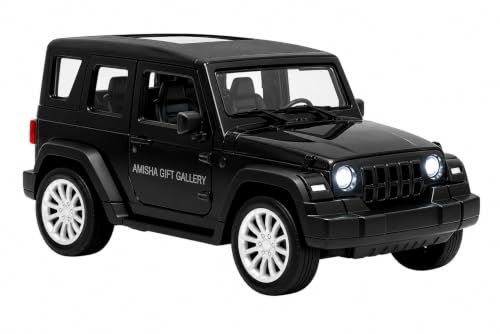 Image of Amisha Gift Gallery Thar Roxx Metal Diecast Toy Car for Kids | Light And Sound, 1:36 Scale Model, Pull Back Sports Car, Boys