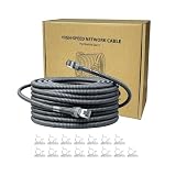 LiBull Starlink Cable Gen 3 with Split Wire Loom, 49FT Cat 6 Oxygen Free Copper Waterproof Starlink Ethernet Cable, Replacement Satellite Wire Extension for RV Camping Boat Rooftop