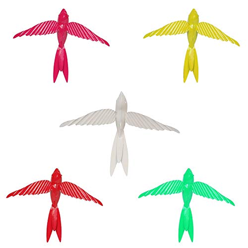 Image of ELAN Hanging Decorative Rockstar Bird for Home Balcony and Garden Decor (Set of 5- Multicolour)