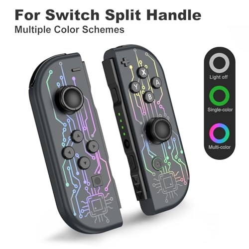 Switch Joypad Replacement Controller, Switch Controller Compatible with Switch/OLED/Lite- Switch Handheld Controller with 7-Colors RGB Light Effects (easily storage) by ZFY - Used condition - Image 2
