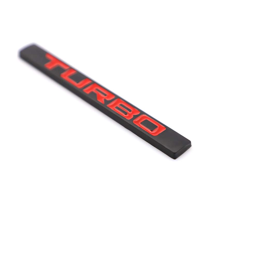 Emblema TURBO in metallo 3D per auto parafango laterale posteriore bagagliaio, decalcomanie TURBO emblema di ricambio per auto universali (argento