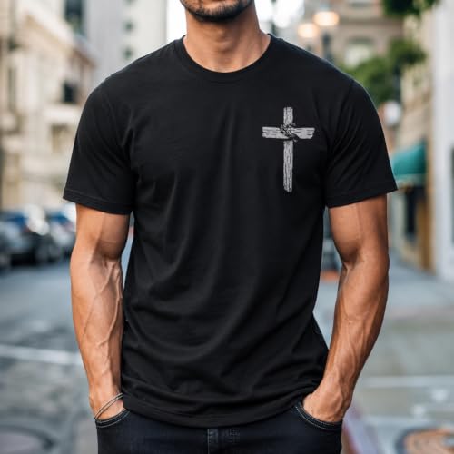 Image of Christian Shirts for Men Jesus Cross Shirt Religious Faith T Shirts