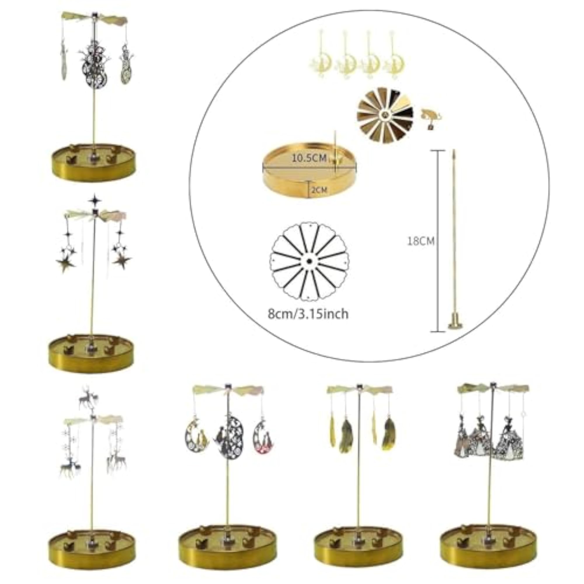Spinning Candle Holder Rotating Design