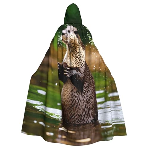 Cape à capuche loutres marron pour réussir votre costume de festival sans effort