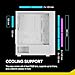 GAMDIAS White ATX Mid Tower Gaming Computer PC Case with Side Tempered Glass, Preinstalled 4X 120mm ARGB Fans, Support Up to 6X 120mm Fans, 360mm AIO/Radiator, 340mm GPU/VGA, 160mm CPU Air Cooler