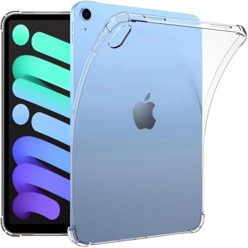 World biz Clear Case for iPad Mini 7th (A17 Pro) 2024 / Mini 6th Generation 8.3" 2021, Slim & Lightweight Soft TPU Anti-Scratch Back with Shockproof Impact Resistant Raised Edge Mini Case