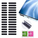 MahadealzDesign 10 Pcs Dustproof Speaker Net Mesh Stickers, Anti-Dust Protection Filters, Black, Waterproof, Protector for Universal Phones iPhone & Android