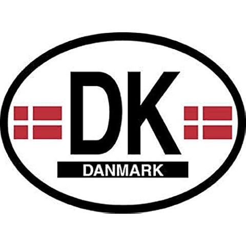 JS Artworks Denmark Oval Vinyl Sticker Decal Cover
