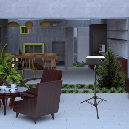 Soporte proyector mesa con bandeja ajustable y base trípode fácil de instalar 6