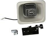 Valcom V-1080-GY One Way 3-watt Amplified FlexHorn with Mounting Bracket, Gray