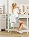 GREENSTELL Small Vanity Stool Chair with Storage and Folding Back, 13