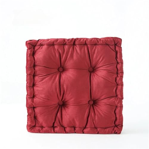 Versatile Large Meditation Cushion – 40x40cm Dark Red