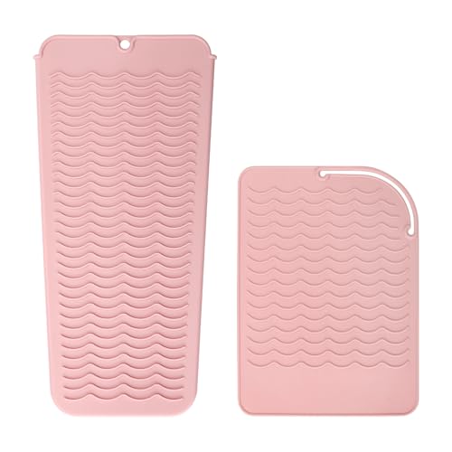 APOMOONS Silicone Heat Resistant Mat Pouch and Heat Mat for Hair Straighteners Heat Proof Mat Portable Travel for Curling Irons, Flat Iron, Hot Hair Styling Tools