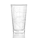 Well Told Engraved Memphis Tennessee Map Pint Glass, Etched Beer Gift (16 oz, Clear) City Map Pint, Custom City Glassware, Gifts For Beer Lovers