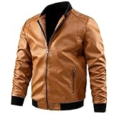 Veste élégante en cuir synthétique : cette veste pour homme dispose d'un design élégant dans des couleurs unies comme le noir, le bleu, le jaune et le marron, ce qui en fait un ajout élégant à toute garde-robe.