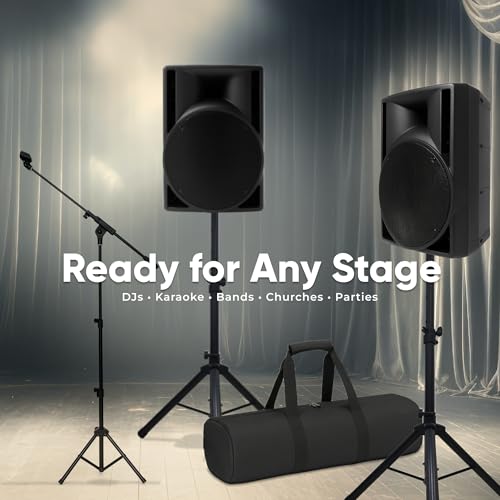 BOWENS 10 Inch PA System with Microphone – Portable DJ Speakers with Bluetooth, USB/SD, LCD Display & Remote Control – Pro 10" PA Speaker System, 150W RMS Big Speaker for Parties & Events - Thumbnail 5