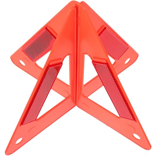 DECORNIJIA 車載用反射三角表示板 軽量緊急警告標識 折り畳み式コンパクト収納 事故防止 夜間視認性向上 車必須アイテム