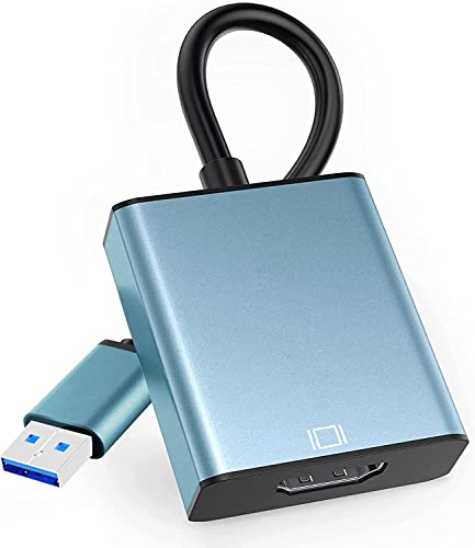 Krevi USB to HDMI Adapter for Multiple Monitors 1080P Compatible with Windows XP/7/8/10/11 ï¼Blueï¼