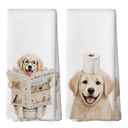 Mcehtle Great Pyrenees Bathroom Hand Towels, 16x24 Inch, Set of 2