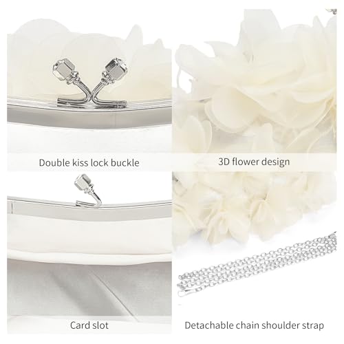 Image of RNIEGA Clutch Purses for Women, Evening Bag with Detachable Chain Ladies Sparkling Party Handbag Wedding Bags