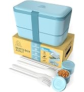Miawtro Boîte Bento Double Compartiments 1200 Ml – Vert – Lunch Box Étanchéité Parfaite Pour Adulte