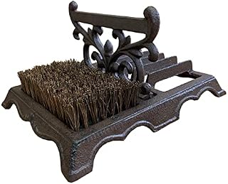 Victorian Style Cast Iron Ornate Boot Scraper And Brush