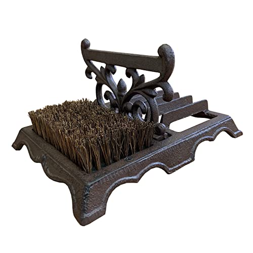 Selections Victorian Style Cast Iron Ornate Boot Shoe Scraper And Brush