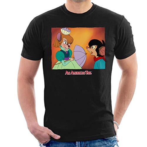 T-shirt American Tail Bridget homme coton doux anti déformation rose